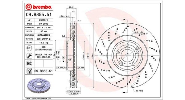 MAGNETI MARELLI Тормозной диск 360406116301